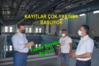 Başkan Selçuk, Yüzme Havuzunda Son Çalışmaları İnceledi