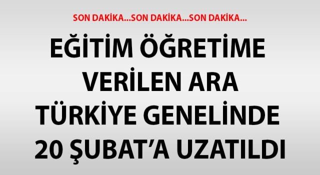 Milli Eğitim Bakanı Özer, Okullar 20 Şubat’a Kadar Tatil