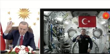 Cumhurbaşkanı Erdoğan, Uluslararası Uzay İstasyonu’ndaki Alper Gezeravcı’yla Konuştu